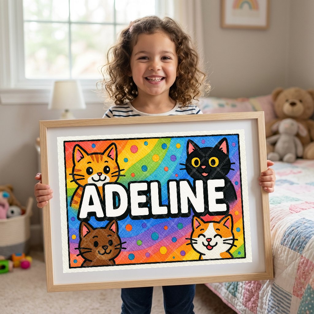 Personalized name art for Adeline