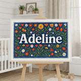 Calm personalized name art for Adeline
