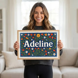Calm personalized name art for Adeline