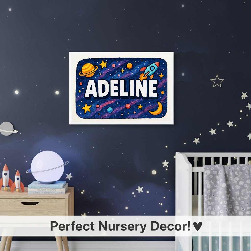 Personalized name art for Adeline