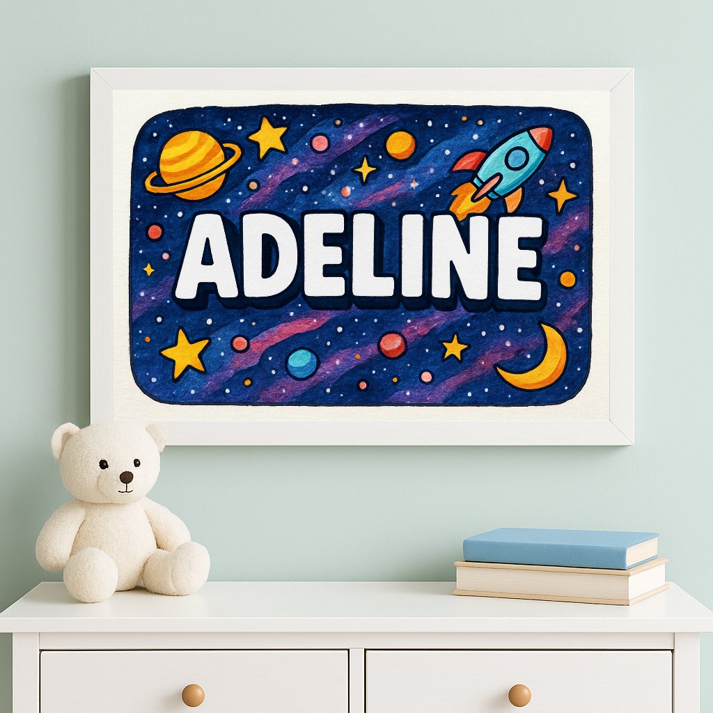 Personalized name art for Adeline