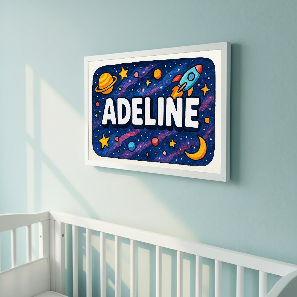 Personalized name art for Adeline