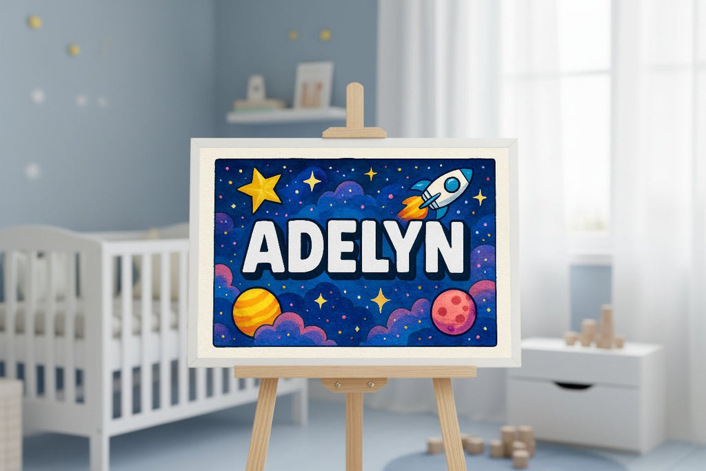 Personalized name art for Adelyn