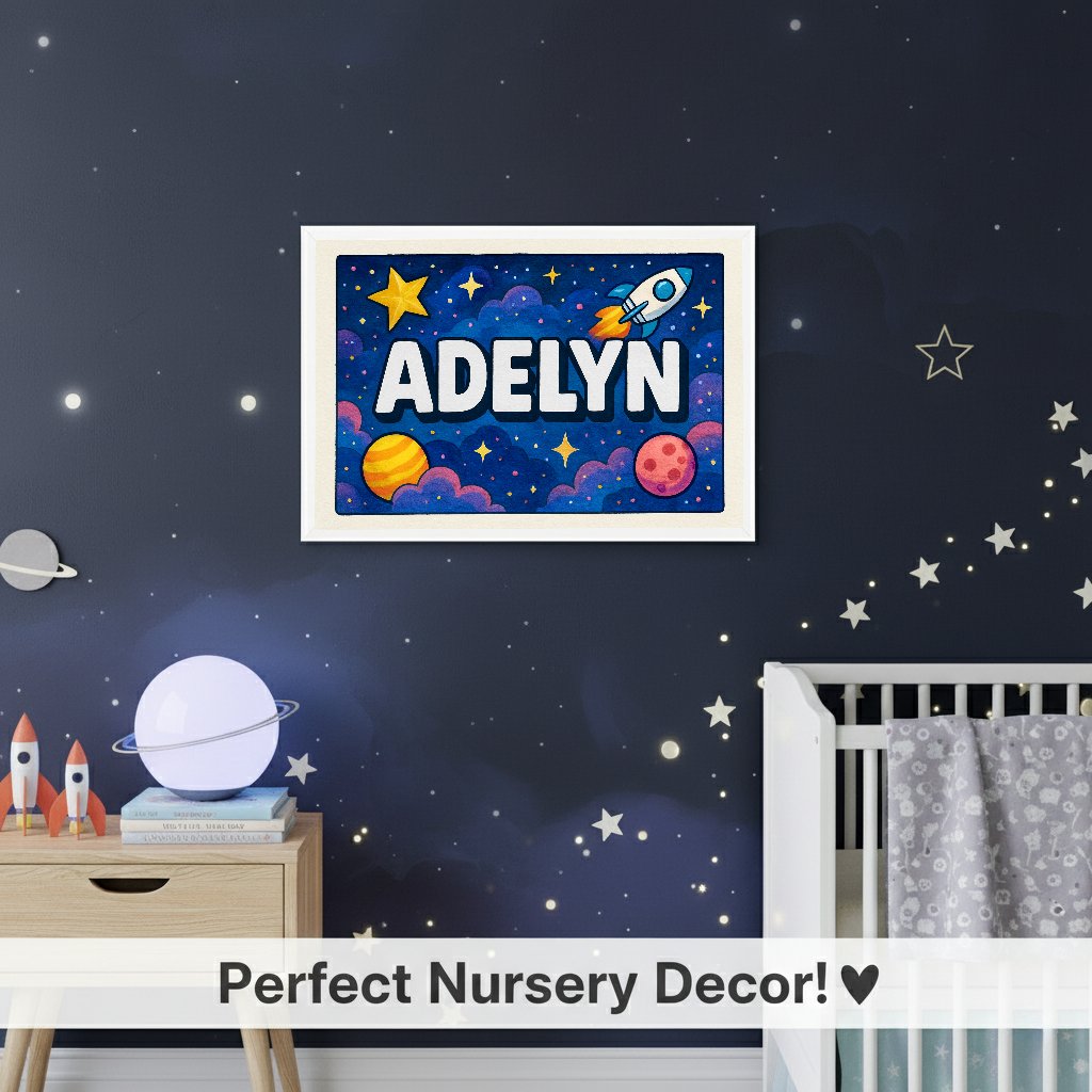 Personalized name art for Adelyn