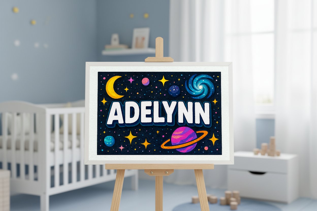 Personalized name art for Adelynn