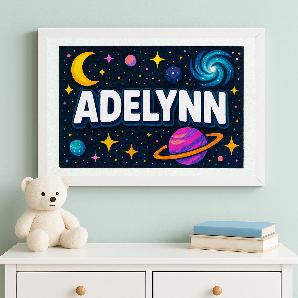 Personalized name art for Adelynn