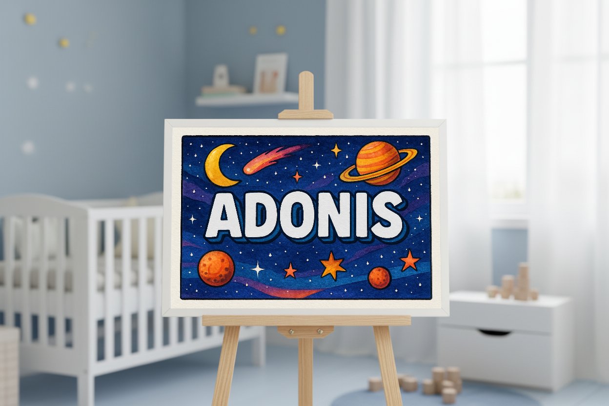 Personalized name art for Adonis