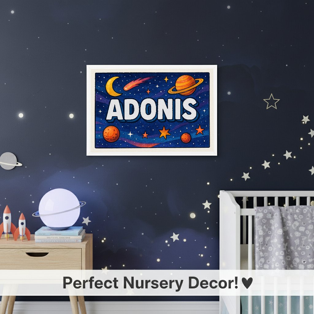 Personalized name art for Adonis
