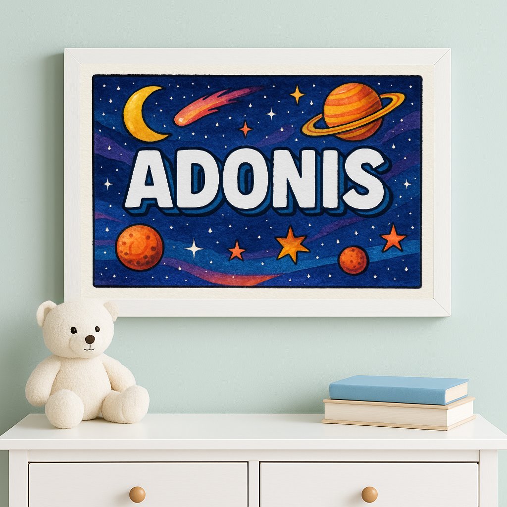 Personalized name art for Adonis