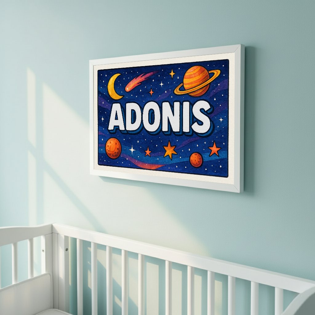 Personalized name art for Adonis