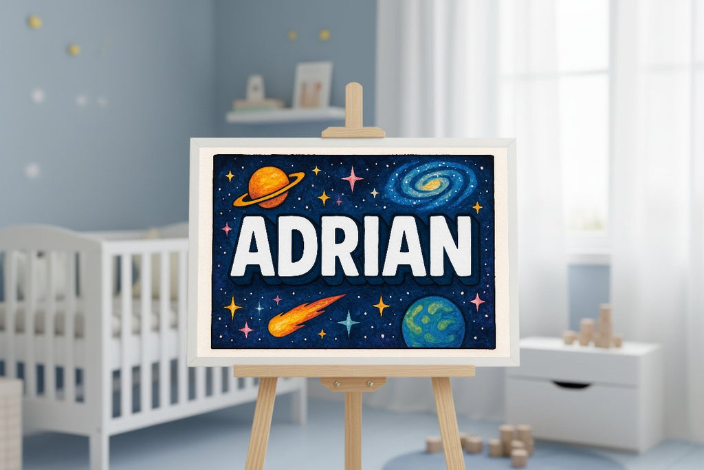 Personalized name art for Adrian