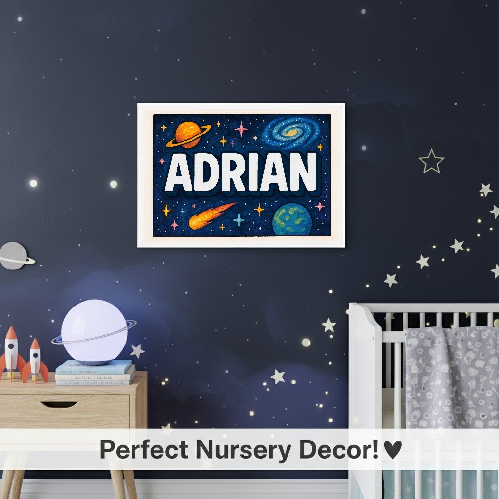 Personalized name art for Adrian
