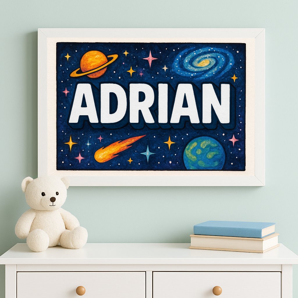 Personalized name art for Adrian