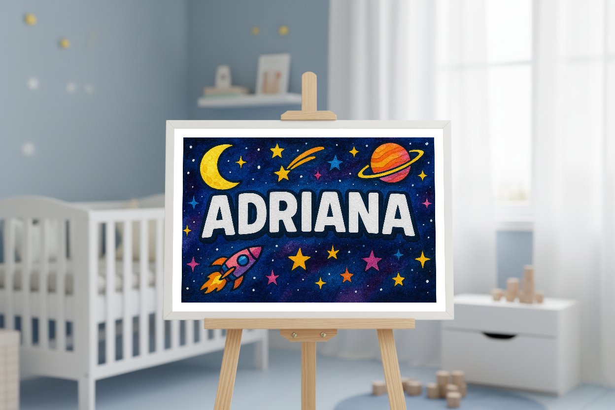 Personalized name art for Adriana