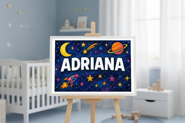 "Adriana" Amongst the Stars Personalized Space Artwork