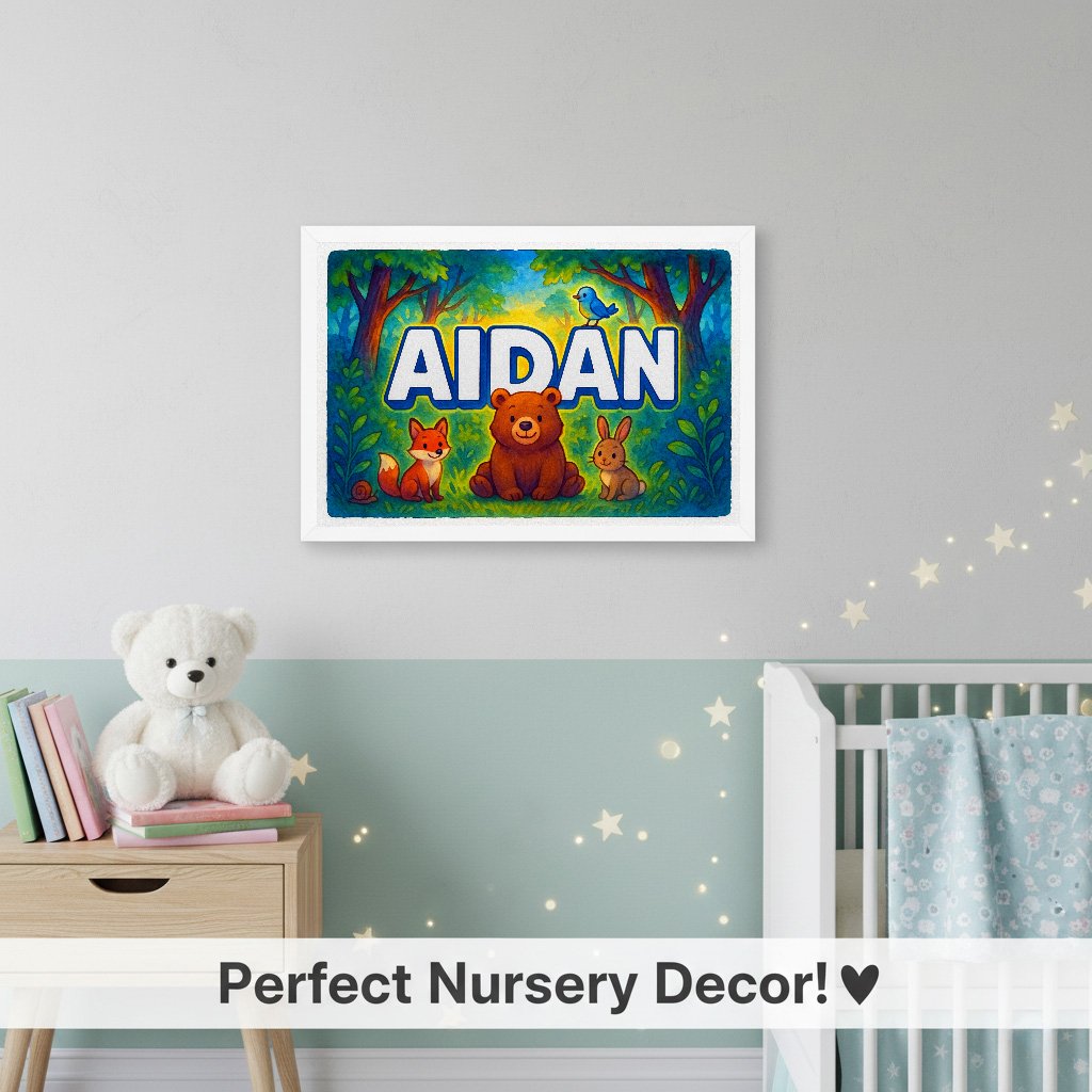Personalized name art for Aidan