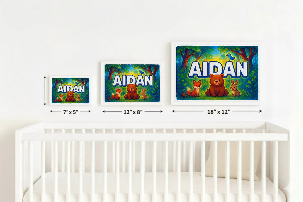 Personalized name art for Aidan