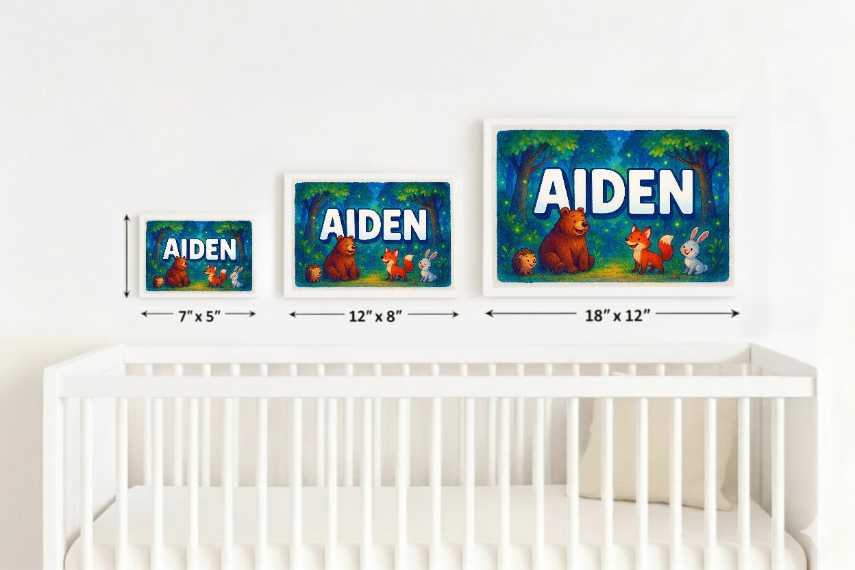 Personalized name art for Aiden