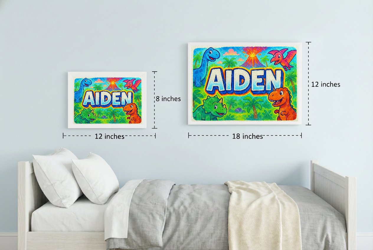 Personalized name art for Aiden