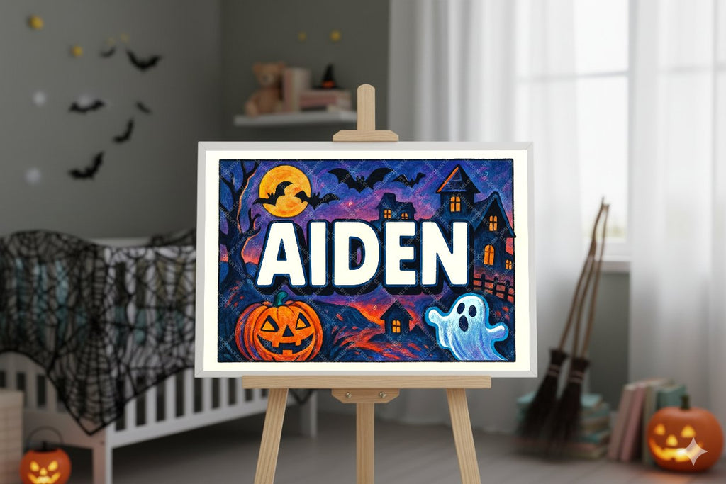 Personalized name art for Aiden