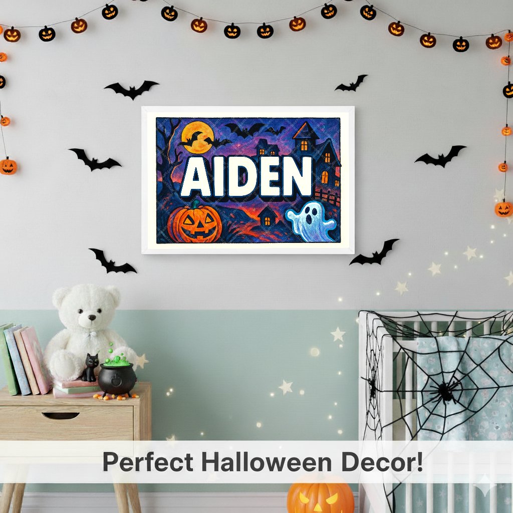 Personalized name art for Aiden