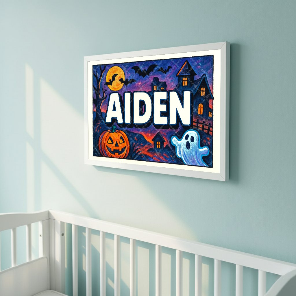 Personalized name art for Aiden