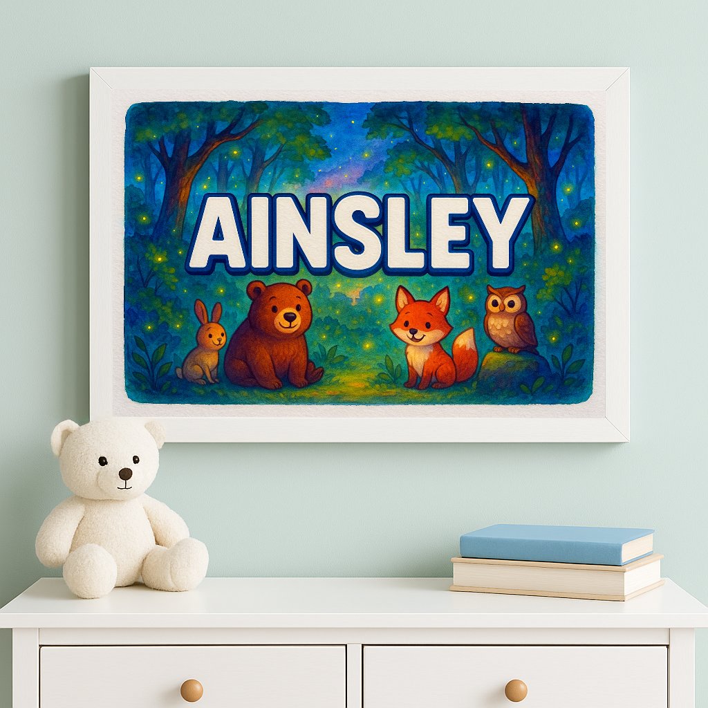 Personalized name art for Ainsley