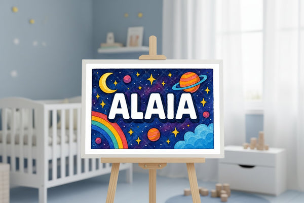 "Alaia" Amongst the Stars Personalized Space Artwork