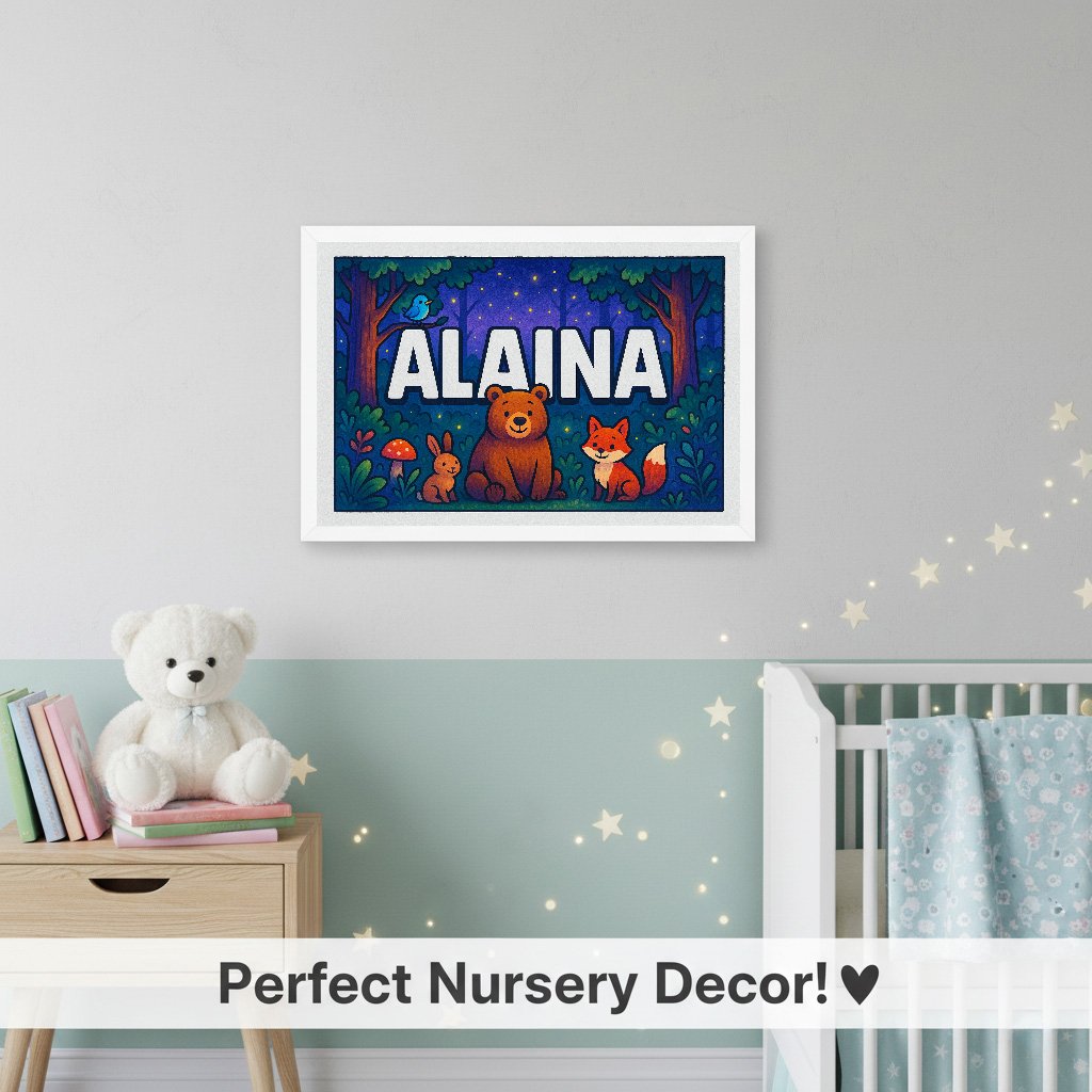Personalized name art for Alaina