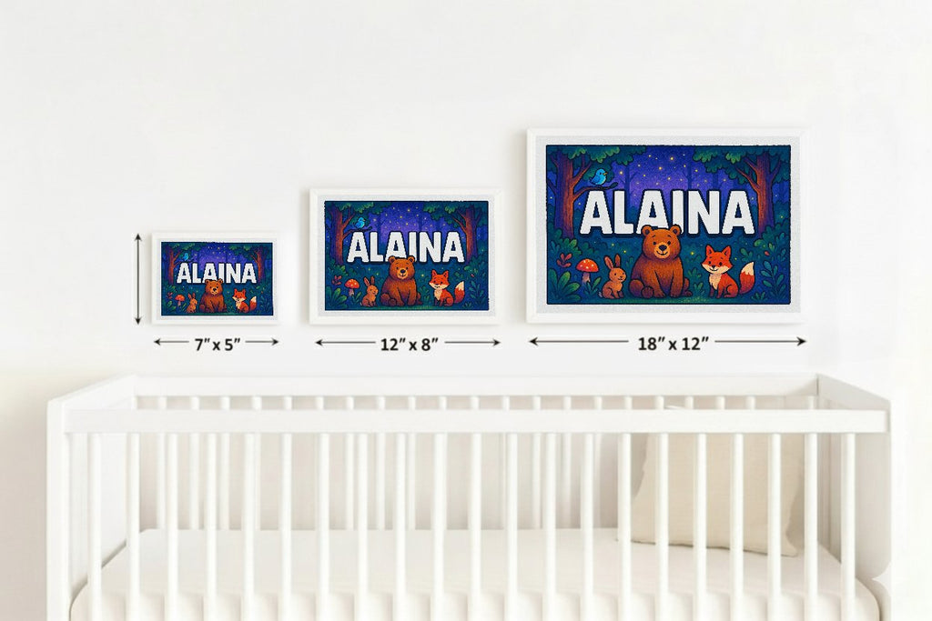 Personalized name art for Alaina
