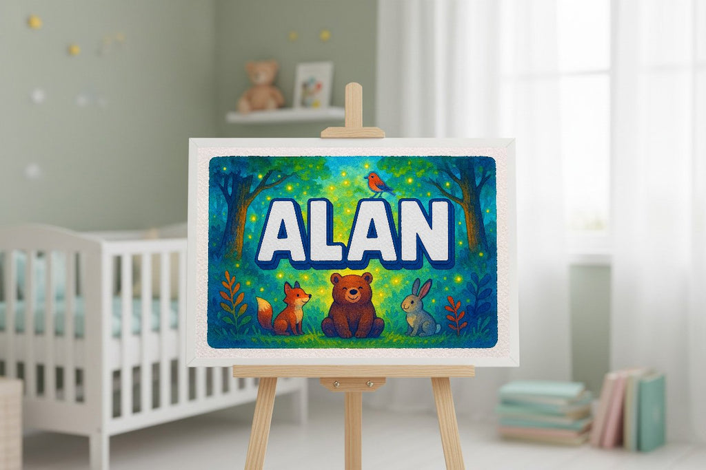 Personalized name art for Alan