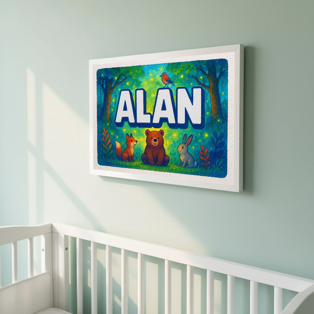 Personalized name art for Alan