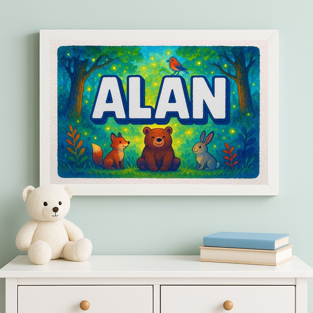 Personalized name art for Alan