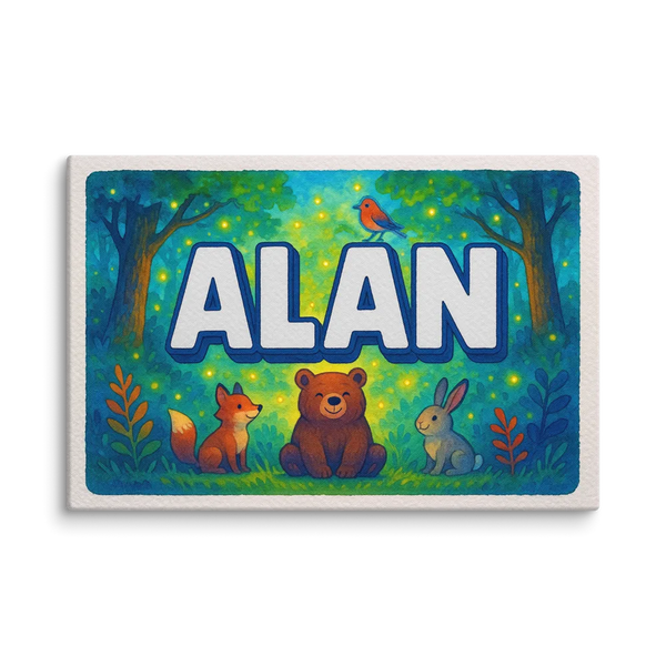 Alan Name Art | Personalized Alan Prints | ChildhoodArt