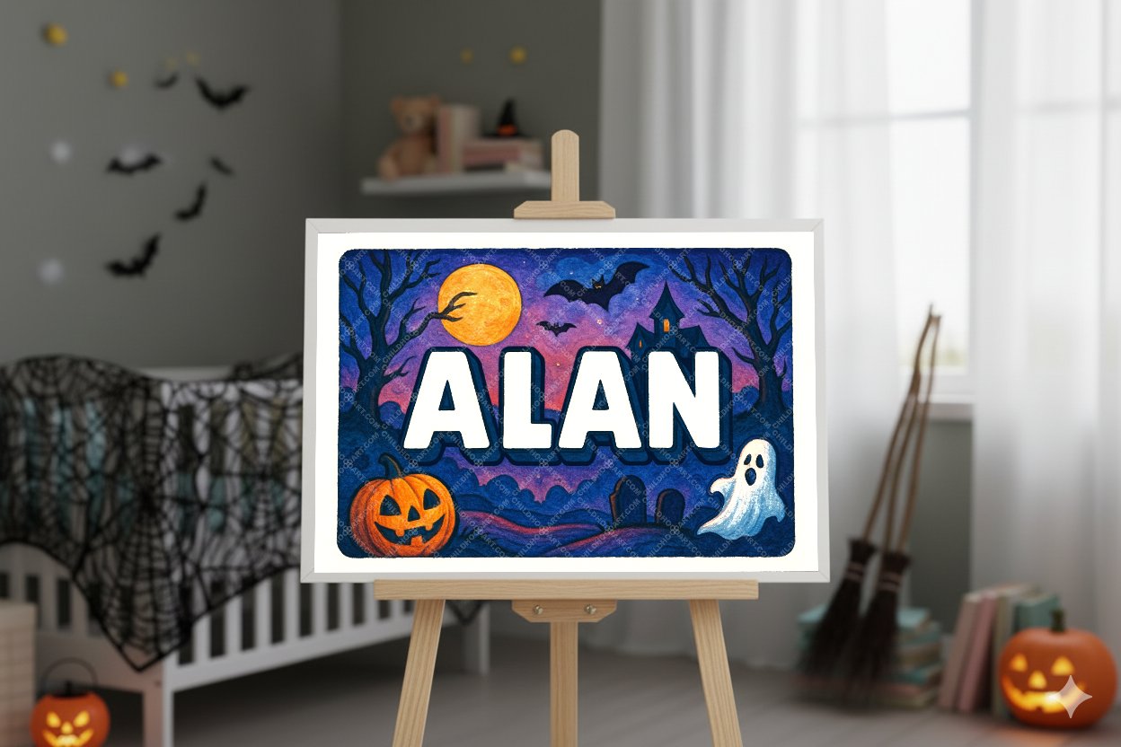 Personalized name art for Alan