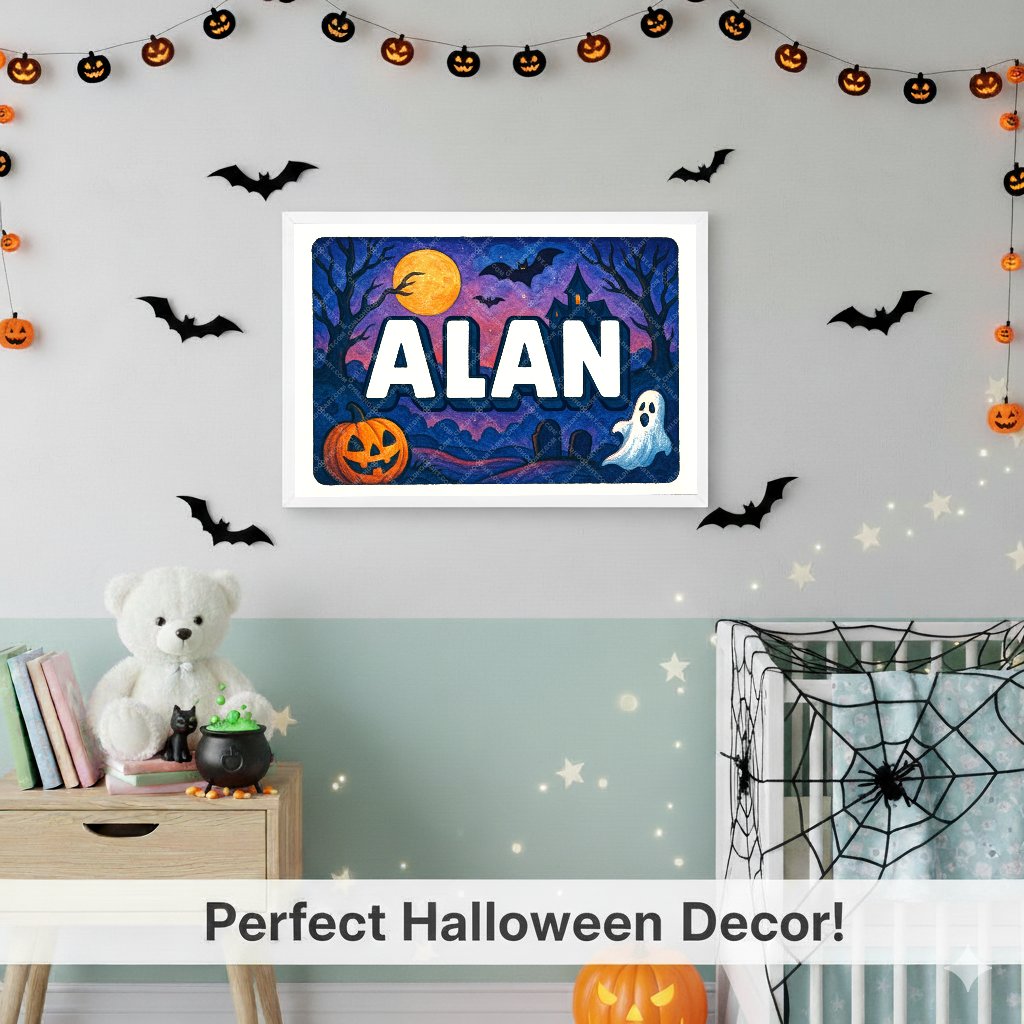 Personalized name art for Alan