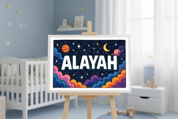 "Alayah" Amongst the Stars Personalized Space Artwork