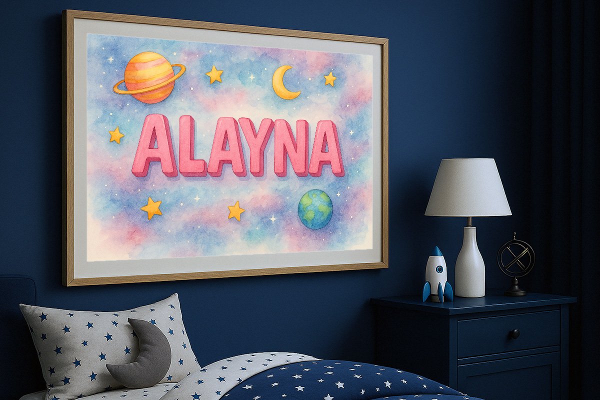 Alayna Personalized Outer Space Art 04