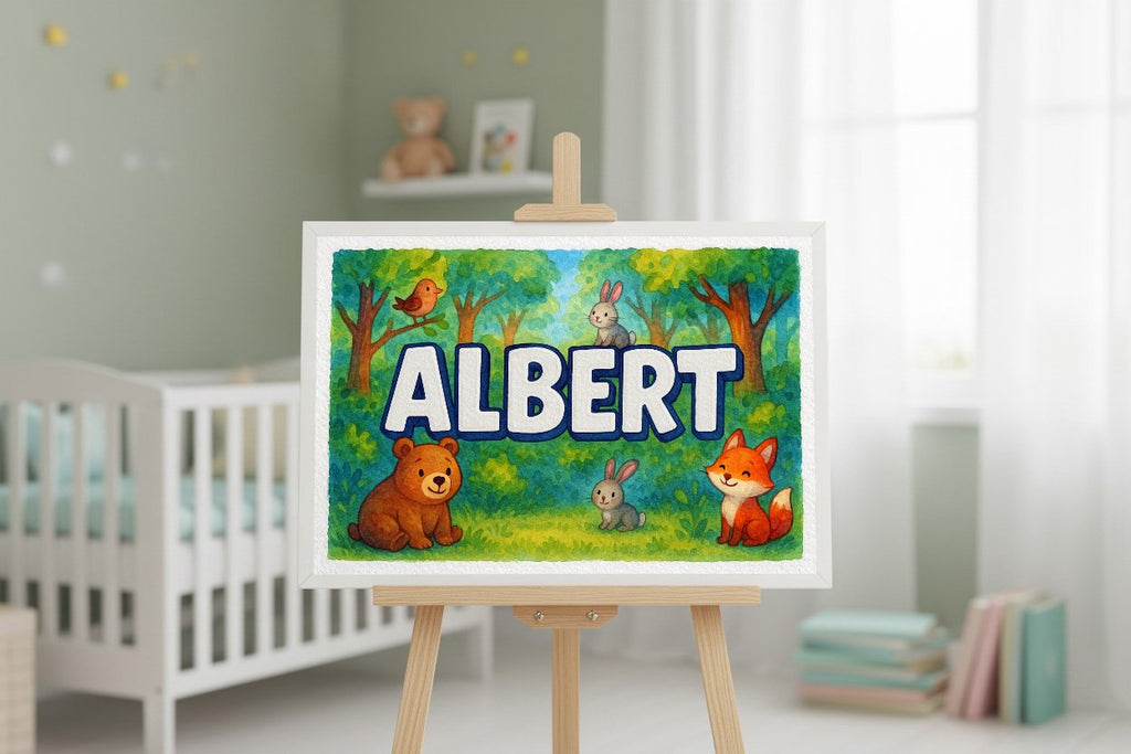 Personalized name art for Albert
