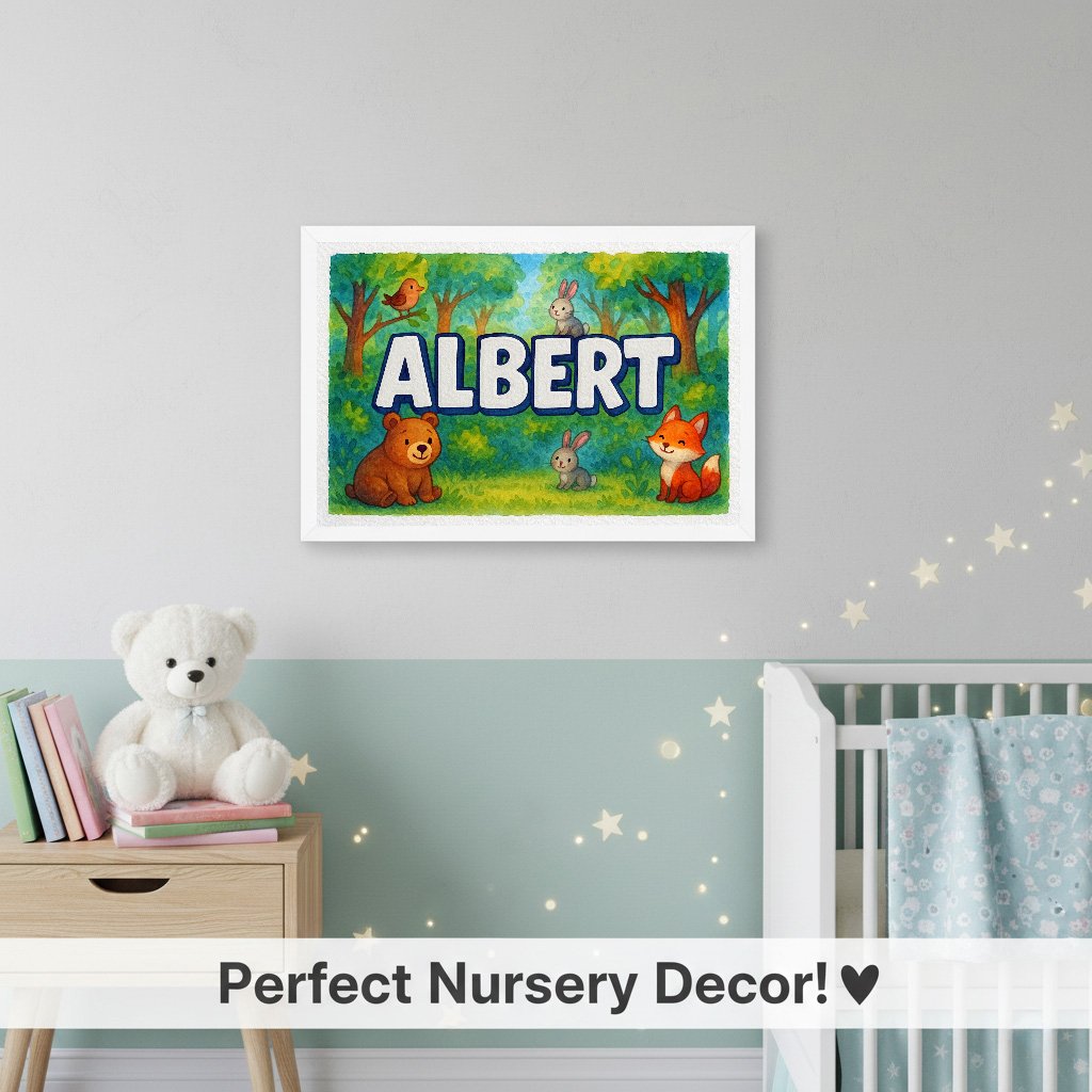 Personalized name art for Albert