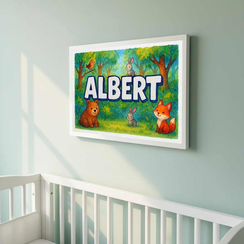 Personalized name art for Albert