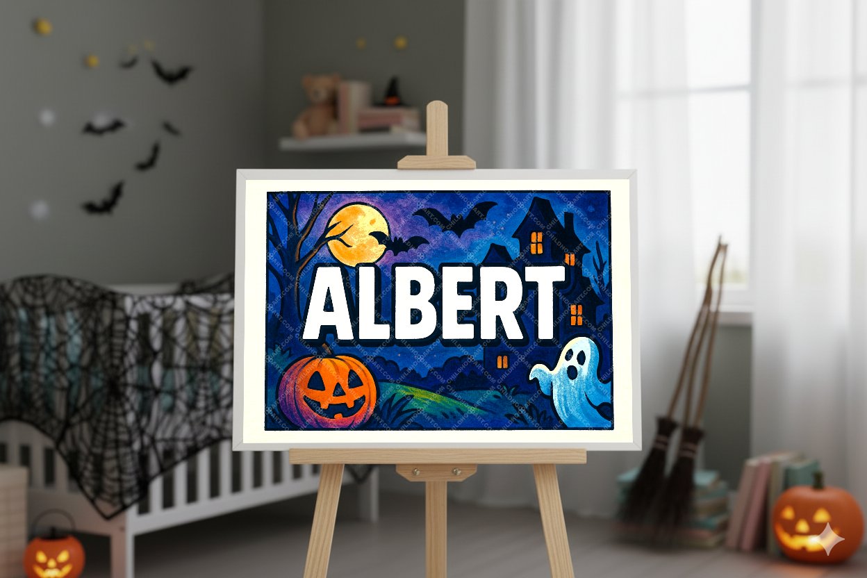 Personalized name art for Albert