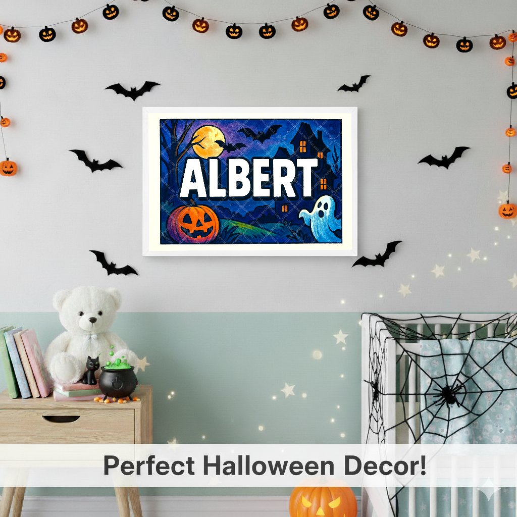 Personalized name art for Albert