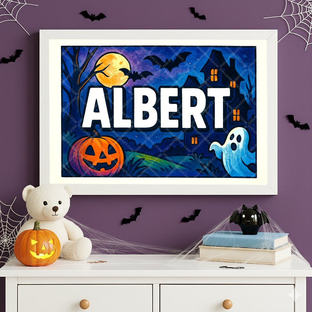 Personalized name art for Albert
