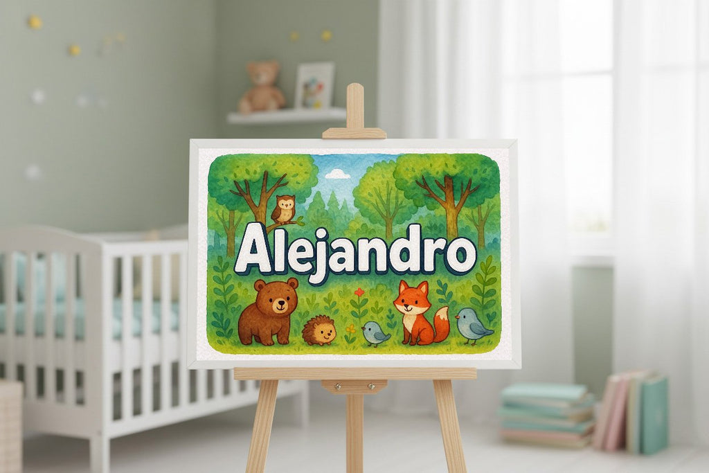 Personalized name art for Alejandro