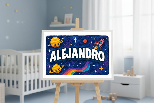 "Alejandro" Amongst the Stars Personalized Space Artwork