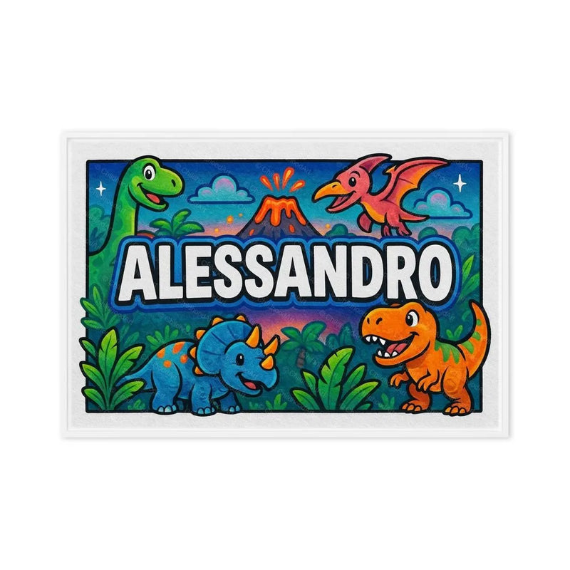 Alessandro Name Art - Dinosaur Adventure personalized wall print for kids