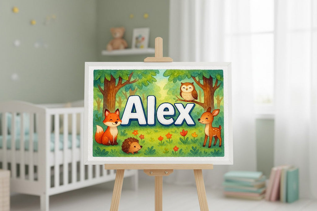 Personalized name art for Alex