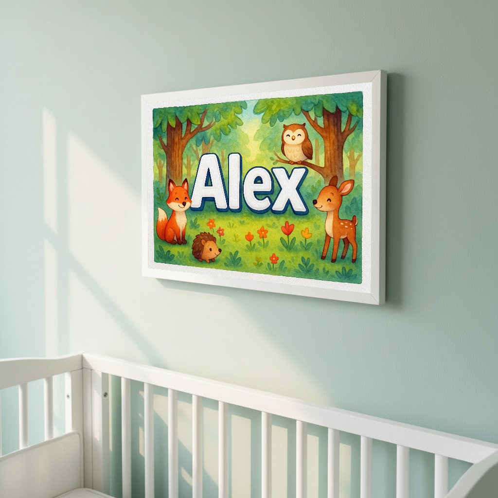 Personalized name art for Alex