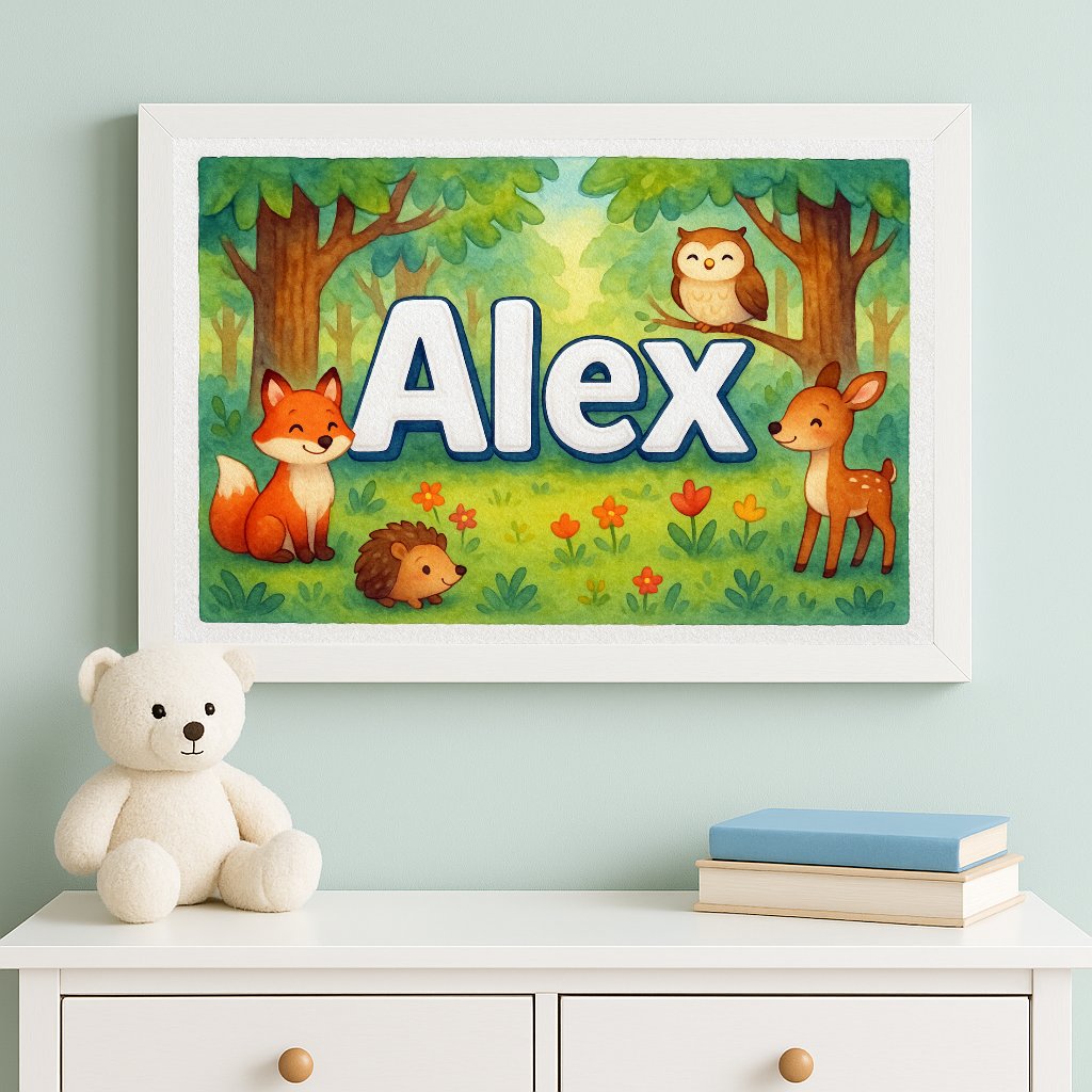 Personalized name art for Alex